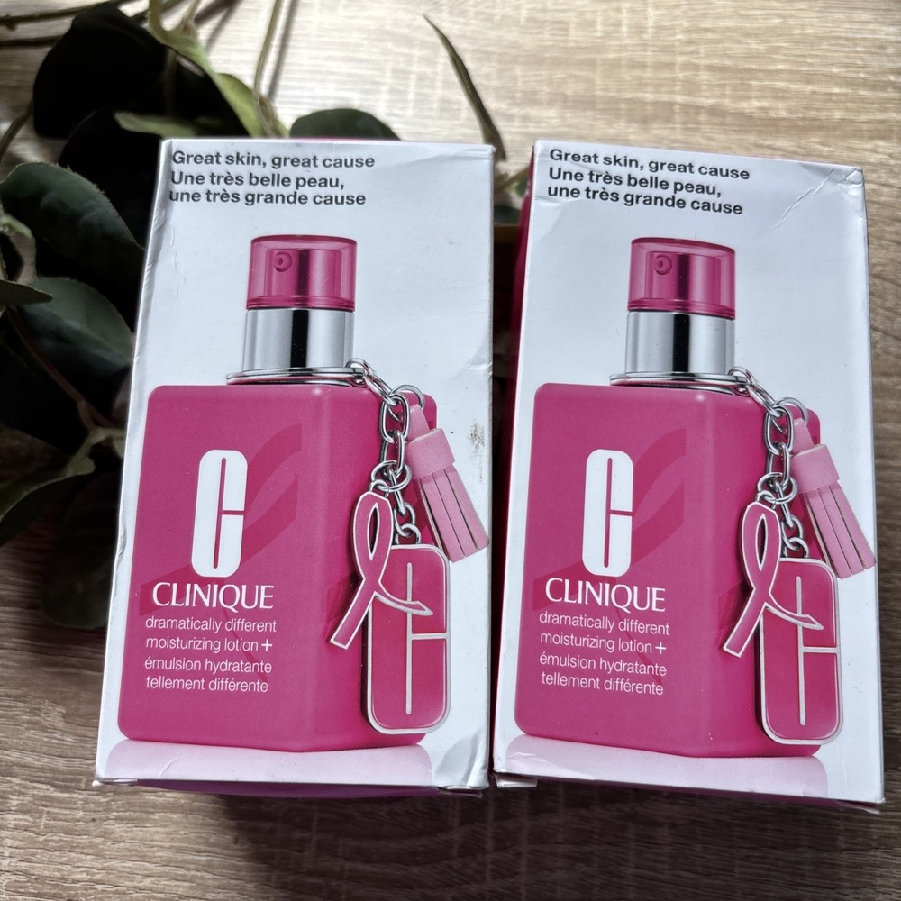 LOT OF 2 Clinique Dramatically Different Moisturizing Lotion Breast Cancer New